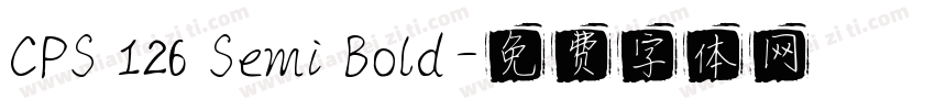 CPS 126 Semi Bold字体转换
